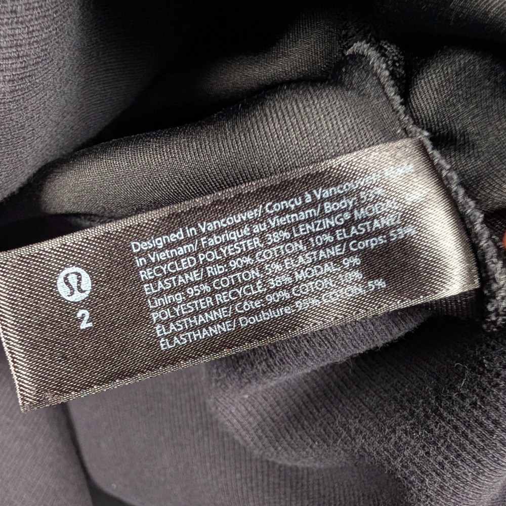 Lululemon Softstreme Dress Women 2 Dark Gray 1/2 Zip Long Sleeve Pockets Mini‎ - Picture 6 of 8